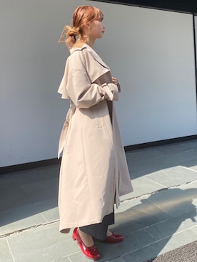 「ロンパース」｜「アイテム（トレンチコート）」を使った、miya【骨格ウェーブ/イエベ春】さん（レディース・160cm）の春コーディネート