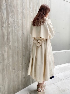 「アイテム（トレンチコート）」を使った、miya【骨格ウェーブ/イエベ春】さん（レディース・160cm）の春コーディネート
