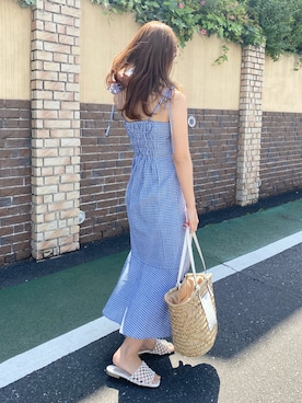 「ギンガムチェックワンピース」｜miya【骨格ウェーブ/イエベ春】さん（レディース・160cm）の春コーディネート