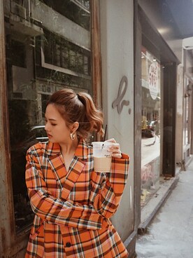 「MONKI（モンキ）のアイテム（テーラードジャケット）」を使った、Alychannytさん（レディース・163cm）の夏コーディネート