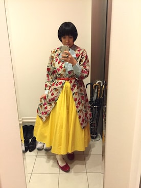 「70's」｜「アイテム（その他アウター）」を使った、nkさん（レディース・156cm）の春コーディネート