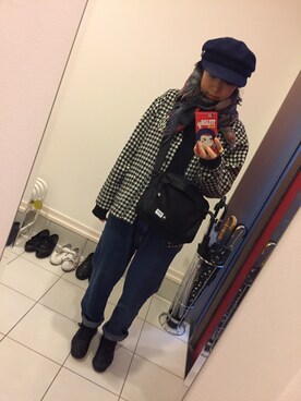 「earth（アース）のアイテム（帽子）」を使った、nkさん（レディース・157cm）の秋コーディネート