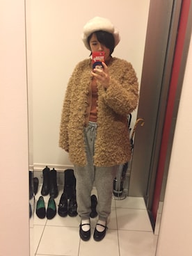 「HARUTA」｜「アイテム（その他アウター）」を使った、nkさん（レディース・157cm）の冬コーディネート