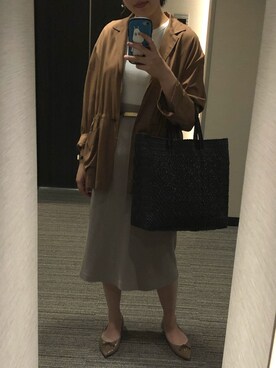 「united arrows」｜「アイテム（レインシューズ）」を使った、nkさん（レディース・157cm）の夏コーディネート