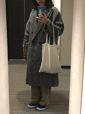「Polo Ralph Lauren」｜「アイテム（チェスターコート）」を使った、nkさん（レディース・157cm）の冬コーディネート
