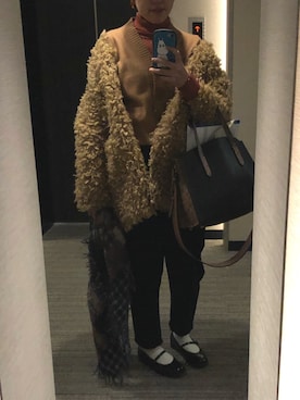 「MUVEIL WORK（ミュベールワーク）のアイテム」を使った、nkさん（レディース・157cm）の冬コーディネート