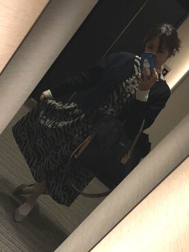 「アイテム（パンプス、グレー系）」を使った、nkさん（レディース・157cm）の春コーディネート