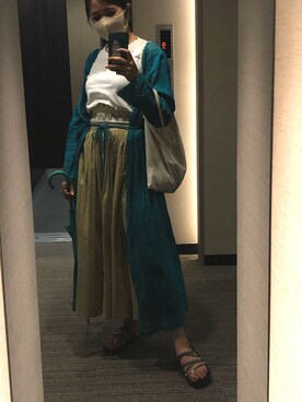 「Another Edition（アナザーエディション）のアイテム（その他アウター）」を使った、nkさん（レディース・157cm）の夏コーディネート