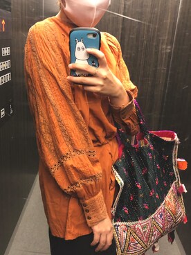 「note et silence （ノートエシロンス）のアイテム（トップス）」を使った、nkさん（レディース・157cm）の秋コーディネート