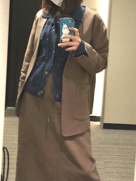 「note et silence （ノートエシロンス）のアイテム（ノーカラージャケット）」を使った、nkさん（レディース・157cm）の冬コーディネート