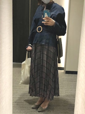 「Lily Brown」｜「アイテム（デニムジャケット）」を使った、nkさん（レディース・157cm）の春コーディネート