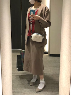 「note et silence （ノートエシロンス）のアイテム（ノーカラージャケット）」を使った、nkさん（レディース・157cm）の春コーディネート