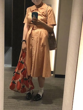 「レトロ」｜「アイテム（レインシューズ）」を使った、nkさん（レディース・157cm）の夏コーディネート
