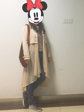 「RESEXXY（リゼクシー）のアイテム（トレンチコート）」を使った、しあわせさん（レディース・158cm）の冬コーディネート