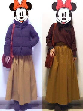 「SpRay PREMIUM（スプレイプレミアム）のアイテム（スカート）」を使った、しあわせさん（レディース・158cm）の冬コーディネート