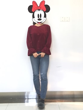 「ESTACOT（エスタコット）のアイテム」を使った、しあわせさん（レディース・158cm）の春コーディネート