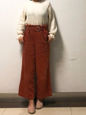 「Frame（フレーム）のアイテム」を使った、しあわせさん（レディース・158cm）の秋コーディネート