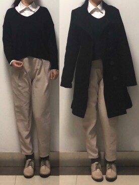 「A part by（アパートバイ）のアイテム（サロペット/オーバーオール）」を使った、しあわせさん（レディース・158cm）の冬コーディネート