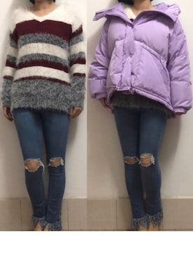 「FRAY I.D（フレイアイディー）のアイテム（ダウンジャケット/コート）」を使った、しあわせさん（レディース・158cm）の冬コーディネート