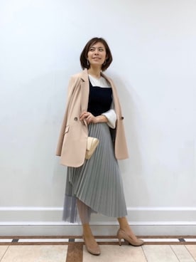 「CAST:（キャスト コロン）のアイテム（ジャケット/アウター）」を使った、Matsuiさん（レディース・157cm）の春コーディネート