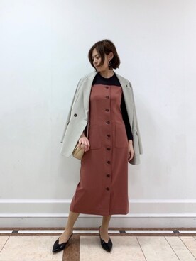 「CAST:（キャスト コロン）のアイテム（ジャケット/アウター）」を使った、Matsuiさん（レディース・157cm）の春コーディネート