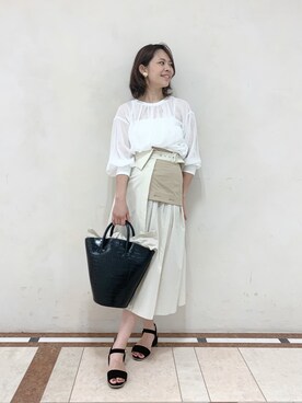 「消えそうな色コーデ」｜Matsuiさん（レディース・157cm）の夏コーディネート