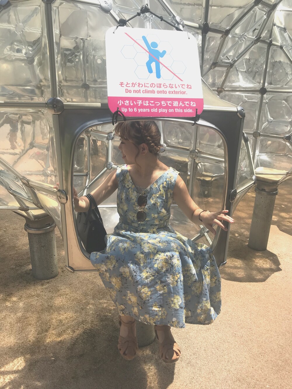 「summer、チビーズ✳︎、ワンピース、低身長」｜「an another angelusのアイテム（ワンピース、ブルー系）」を使った、エイミーさん（レディース・148cm）の夏コーディネートの1枚目の写真