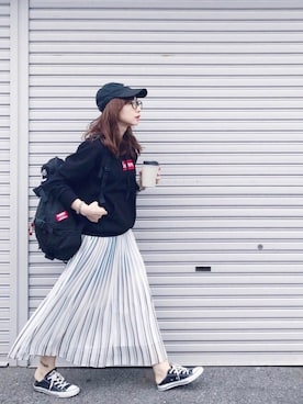 「MODE ROBE（モードローブ）のアイテム（リング）」を使った、SIZUさん（レディース・156cm）の春コーディネート