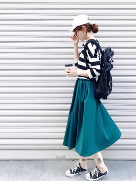 「Another Edition（アナザーエディション）のアイテム（帽子）」を使った、SIZUさん（レディース・156cm）の秋コーディネート
