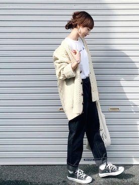 「資生堂インテグレートプレゼンツ 秋服×「#コク色シャドウ」でいい女になろうキャンペーン（シセイドウインテグレート）のアイテム」を使った、SIZUさん（レディース・156cm）の秋コーディネート