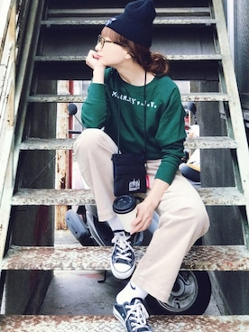 「URBAN RESEARCH DOORS（アーバンリサーチドアーズ）のコーデュロイパンツ（その他パンツ）」を使った、SIZUさん（レディース・156cm）の秋コーディネート
