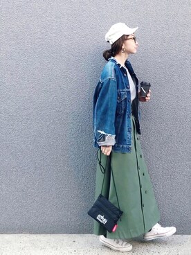 「Another Edition（アナザーエディション）のアイテム（帽子）」を使った、SIZUさん（レディース・156cm）の冬コーディネート