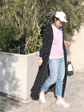 「Another Edition（アナザーエディション）のアイテム（帽子）」を使った、SIZUさん（レディース・156cm）の冬コーディネート