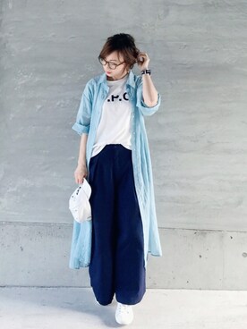 SIZUさんの「T-SHIRTS COLLEGENNE 17P」を使ったコーディネート