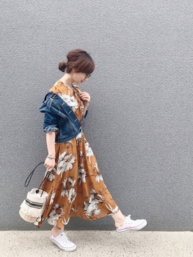 「MODE ROBE（モードローブ）のアイテム（リング）」を使った、SIZUさん（レディース・156cm）の春コーディネート