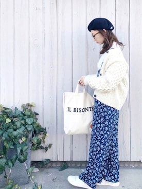 「TIENS ecoute（ティアンエクート）のアイテム（オールインワン・サロペット）」を使った、SIZUさん（レディース・156cm）の冬コーディネート