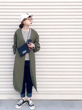 「reca（レカ）のアイテム（ジャケット/アウター）」を使った、SIZUさん（レディース・156cm）の冬コーディネート