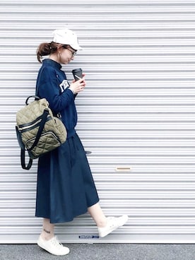 「Another Edition（アナザーエディション）のアイテム（帽子）」を使った、SIZUさん（レディース・156cm）の冬コーディネート