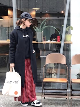 「MODE ROBE（モードローブ）のアイテム（ノーカラージャケット）」を使った、SIZUさん（レディース・156cm）の春コーディネート