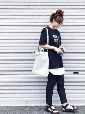 「UNGER（アンガー）のアイテム」を使った、SIZUさん（レディース・156cm）の夏コーディネート