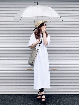 「Desigual（デシグアル）のアイテム（パンツ）」を使った、SIZUさん（レディース・156cm）の夏コーディネート