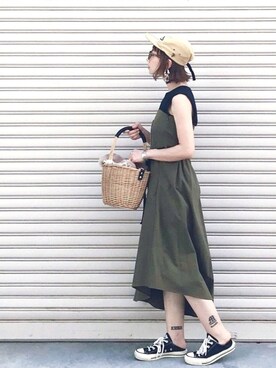 「GRL（グレイル）のアイテム（ピアス（両耳用））」を使った、SIZUさん（レディース・156cm）の夏コーディネート