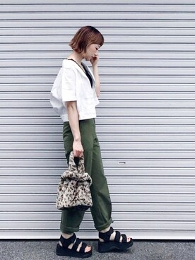「T・S・L（ティーエスエル）のアイテム」を使った、SIZUさん（レディース・156cm）の夏コーディネート