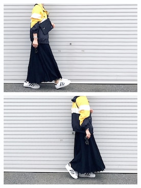 「GRL（グレイル）のアイテム（ブルゾン）」を使った、SIZUさん（レディース・156cm）の秋コーディネート