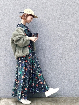 「haco!（ハコ）のアイテム（ブルゾン）」を使った、SIZUさん（レディース・156cm）の秋コーディネート