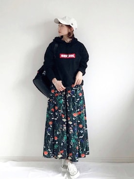 「Desigual（デシグアル）のアイテム（バッグ）」を使った、SIZUさん（レディース・156cm）の秋コーディネート