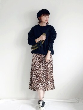 「秋のブラウンスタイル」｜「アイテム（シャツワンピース）」を使った、SIZUさん（レディース・156cm）の秋コーディネート