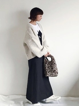「T・S・L（ティーエスエル）のアイテム」を使った、SIZUさん（レディース・156cm）の秋コーディネート