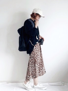 「にゃー（ニャー）のアイテム」を使った、SIZUさん（レディース・156cm）の秋コーディネート