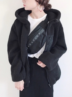 「GRL（グレイル）のアイテム（ブルゾン）」を使った、SIZUさん（レディース・156cm）の秋コーディネート